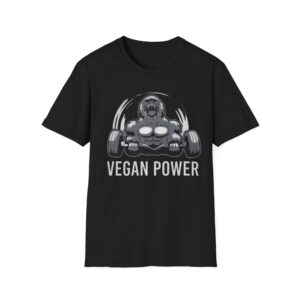 7400013849642680396_2048.jpeg Vegan Power T-Shirt — Strength Gym Tee with Roaring Gorilla Design