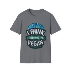 8552523880622624307_2048.jpeg I Think Therefore I’m Vegan T-Shirt – Funny Vegan Graphic Tee